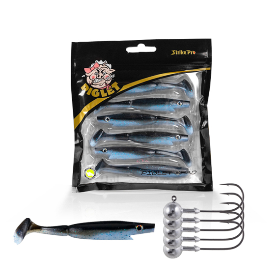 Piglet Shad Jighead Combo in the group Lures / Lure Kits / Lure Kits Perch at Sportfiskeprylar.se (PIGLETJIGHEADCOMBO)