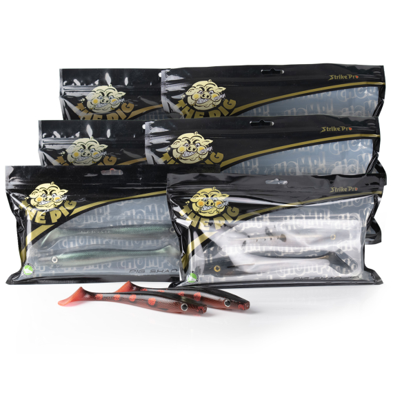 Pig Shad Junior Mega Bundle in the group Lures / Lure Kits / Lure Kits Pike at Sportfiskeprylar.se (PIGSHADJR6X2)