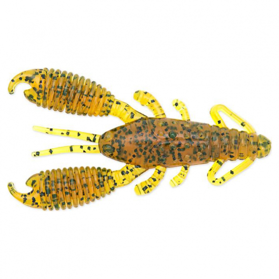Reins Ring Craw 7,6cm (8pcs) - Motoroil Pepper in the group Lures / Softbaits / Craws & Creaturebaits / Craws at Sportfiskeprylar.se (REI-3RC-429)