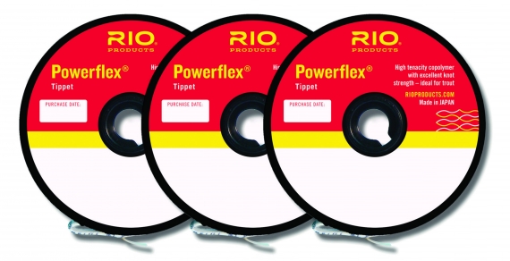 RIO Powerflex Tippet 0X-2X 6,8-5,9-4,5kg 3-pack in the group Hooks & Terminal Tackle / Leaders & Leader Materials / Leader Materials / Leader Material Fly fishing at Sportfiskeprylar.se (RP22074)