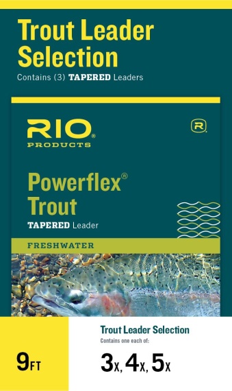 Rio Powerflex Trout Taperad Leader 9ft 3-Pack 3X/4X/5X in the group Hooks & Terminal Tackle / Leaders & Leader Materials / Ready Made Leaders / Tapered Leaders at Sportfiskeprylar.se (RP24330)