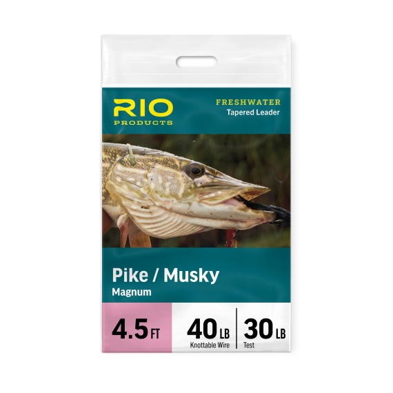 Rio Pike/Musky Stealth Leader 6ft in the group Fishing methods / Fly Fishing / Fly Leaders & Leader Material / Ready Made Fly Leaders / Tapered Leaders at Sportfiskeprylar.se (RP24668r)