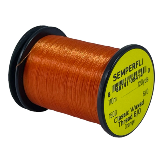 Semperfli Classic Waxed Thread 110m 8/0 - Orange in the group Hooks & Terminal Tackle / Fly Tying / Fly Tying Material / Tying Thread at Sportfiskeprylar.se (SCWX108ORG)