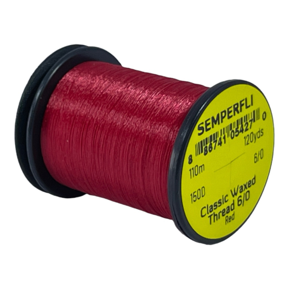 Semperfli Classic Waxed Thread 110m 12/0 - Red in the group Hooks & Terminal Tackle / Fly Tying / Fly Tying Material / Tying Thread at Sportfiskeprylar.se (SCWX112RED)