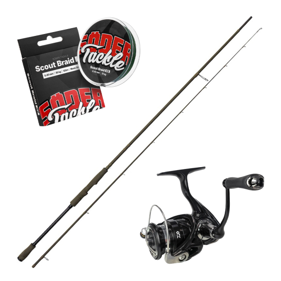 Savage Gear SG4 Medium Game & Pitch Black 7\'3\'\'/2.21m XF 15-45g in the group Combos / Spinning Combos / Allround Spinning Set at Sportfiskeprylar.se (SG4MEDIUMCOMBO)
