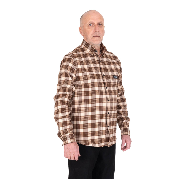 SQRTN TGN Patch Flanell Shirt Sand in the group Clothes & Shoes / Clothing / Shirts at Sportfiskeprylar.se (SHRT-013-Mr)