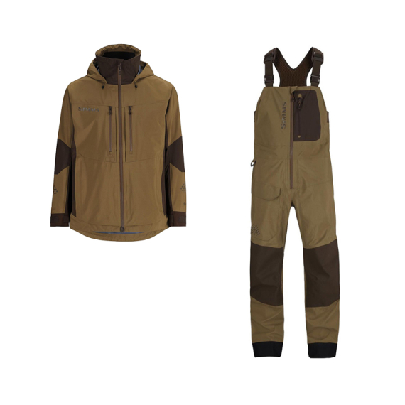 Simms Pro Dry Bibs and Jacket Driftwood/Black in the group Clothes & Shoes / Clothing / Fishing Suits at Sportfiskeprylar.se (SIMMSPRODRYSET2025)