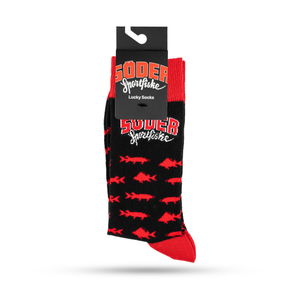Söder Lucky Socks Cotton Red Tiger 41-46 1-pack in the group Clothes & Shoes / Clothing / Layering & Underwear / Socks at Sportfiskeprylar.se (SLSRT4146)