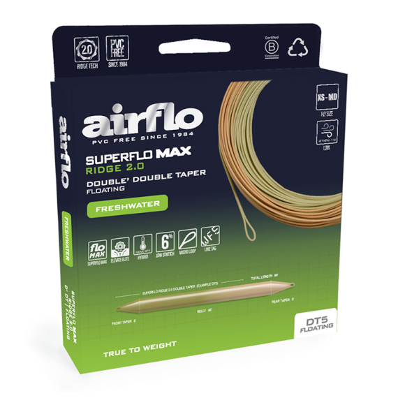 Airflo Superflo Max Ridge 2.0 Double Taper in the group Lines / Fly Lines / Single Hand Lines at Sportfiskeprylar.se (SMR-DDT-DT3F-LG-TANr)