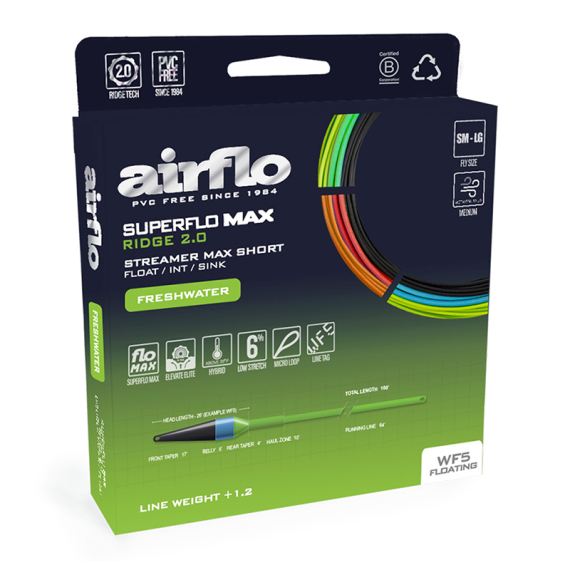 Airflo Superflo Max Ridge 2.0 Streamer Max Short in the group Lines / Fly Lines / Single Hand Lines at Sportfiskeprylar.se (SMR-SM-WF5S7r)