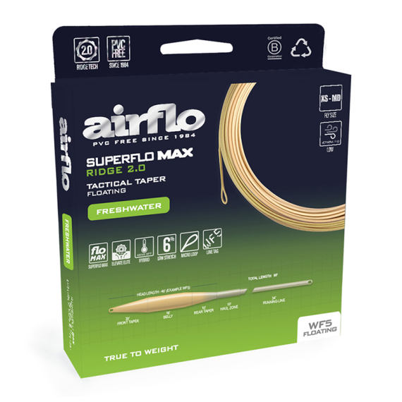 Airflo Superflo Max Ridge 2.0 Tactical Taper in the group Lines / Fly Lines / Single Hand Lines at Sportfiskeprylar.se (SMR-TT-WF3F-BB-Wor)