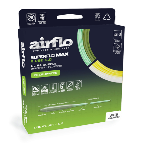 Airflo Superflo Max Ridge 2.0 Ultra Supple Universal in the group Lines / Fly Lines / Single Hand Lines at Sportfiskeprylar.se (SMUS-UT-WF4F-PY-WHr)