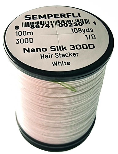 Semperfli Nano Silk 300D 1/0 Hair Stacker in the group Hooks & Terminal Tackle / Fly Tying / Fly Tying Material / Tying Thread at Sportfiskeprylar.se (SNAN300WHT)