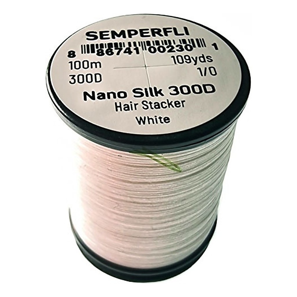 Semperfli Nano Silk 300D 1/0 Hair Stacker in the group Hooks & Terminal Tackle / Fly Tying / Fly Tying Material / Tying Thread at Sportfiskeprylar.se (SNAN300WHT)