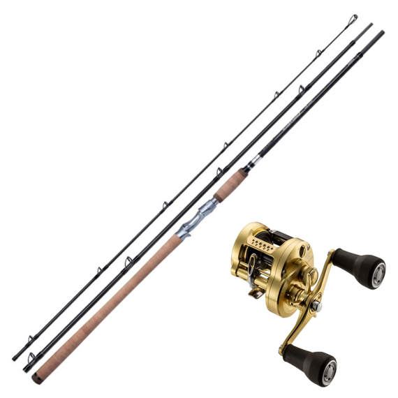Shimano Speedmaster 12\'4\'\' 50-120g Conquest Salmon Combo in the group Combos / Casting Combos / Baitcaster Combo Salmon & Sea Trout at Sportfiskeprylar.se (SPEEDMASTERCONQUESTCOMBO)