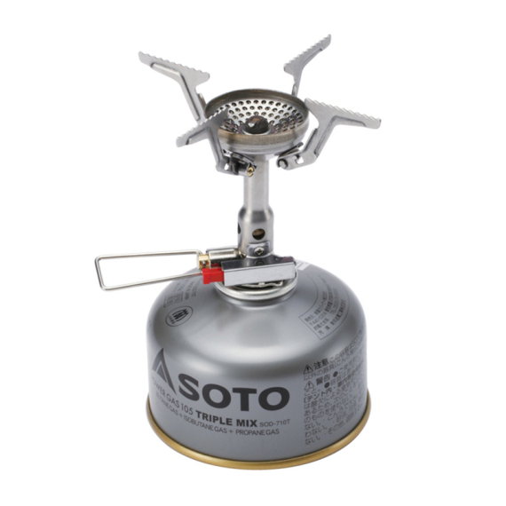 Soto Gasbrännare Amicus in the group Outdoor / Camp Kitchen & Utensils / Camping Stoves & Burners / Gas Camping Stoves at Sportfiskeprylar.se (SSOD-1NVE)