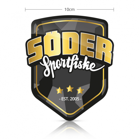 Söder Sticker Shield - Gold in the group Other / Stickers & Decals at Sportfiskeprylar.se (SSS-GOLD)
