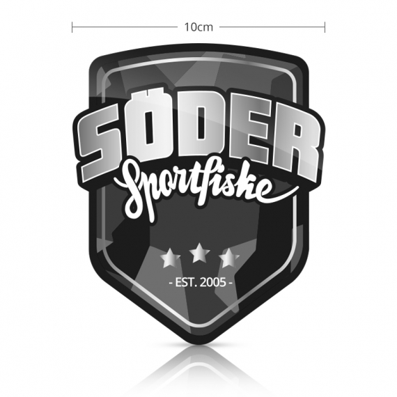 Söder Sticker Shield - Silver in the group Other / Stickers & Decals at Sportfiskeprylar.se (SSS-SILVER)
