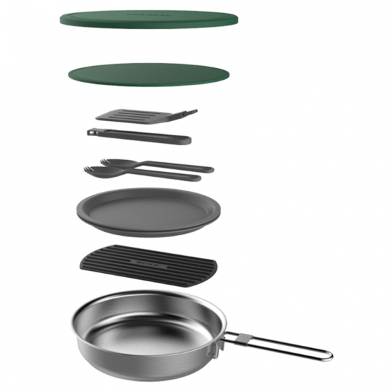 Stanley The All-In-One Fry Pan Set - Stainless Steel in the group Outdoor / Camp Kitchen & Utensils / Pots & Pans / Pans at Sportfiskeprylar.se (ST1002658013)