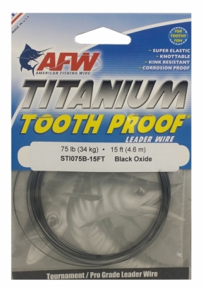 Titanium Tooth Proof, Single Strand Leader Wire, 75 lb (34 kg) in the group Hooks & Terminal Tackle / Leaders & Leader Materials / Leader Materials / Wire at Sportfiskeprylar.se (ST1075B-15FT)