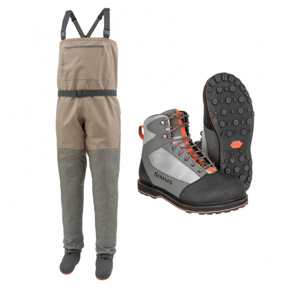 Simms Tributary Wading Set Rubber Sole in the group Clothes & Shoes / Waders & Wading Equipment / Wading Kits at Sportfiskeprylar.se (STRIBVSETR)