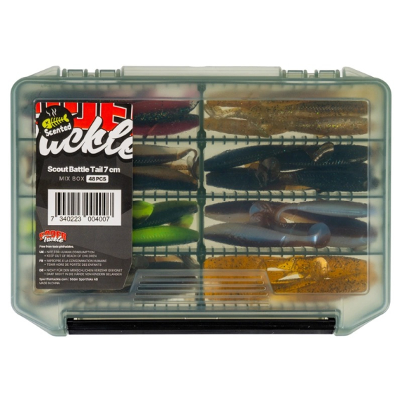 Scout Battle Tail - Mix Box in the group Lures / Lure Kits at Sportfiskeprylar.se (STSBT85-MIX1r)