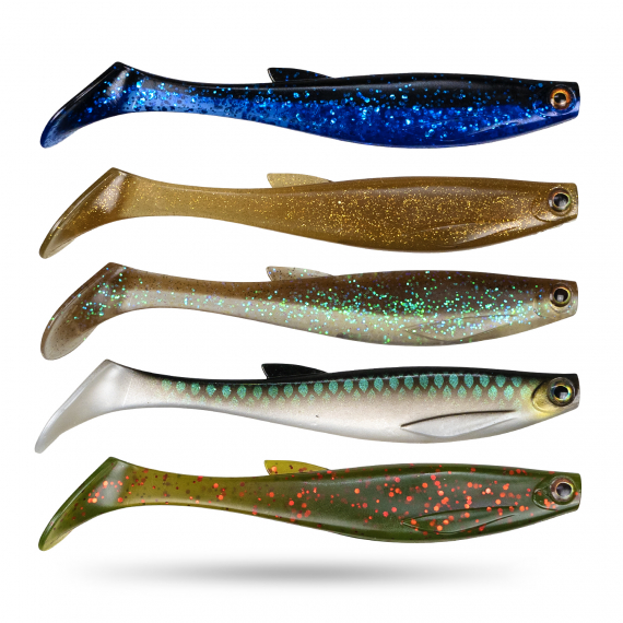 Scout Shad 9cm (5pcs) - Mixed-pack 9 in the group Lures / Softbaits / Perch Softbaits & Zander Softbaits at Sportfiskeprylar.se (STSS9-MIX09)