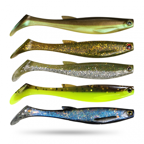 Scout Shad 9cm (5pcs) - Mixed-pack 11 in the group Lures / Softbaits / Perch Softbaits & Zander Softbaits at Sportfiskeprylar.se (STSS9-MIX11)