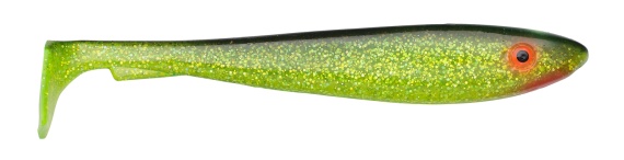 Svartzonker McRubber Shad 23cm (2-pack) - C19 Black´n Chatreuse in the group Lures / Softbaits / Pike Softbaits at Sportfiskeprylar.se (SZ103319)