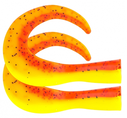 SvartZonker BigTail Junior C19 Fire Flame 2-pack in the group Lures / Softbaits / Extra Tails & Curlys at Sportfiskeprylar.se (SZ106319)