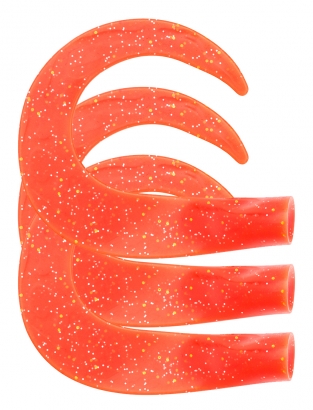 SvartZonker Glide Tail C13 Hot Fl.Red 3-pack in the group Lures / Softbaits / Extra Tails & Curlys at Sportfiskeprylar.se (SZ106413)