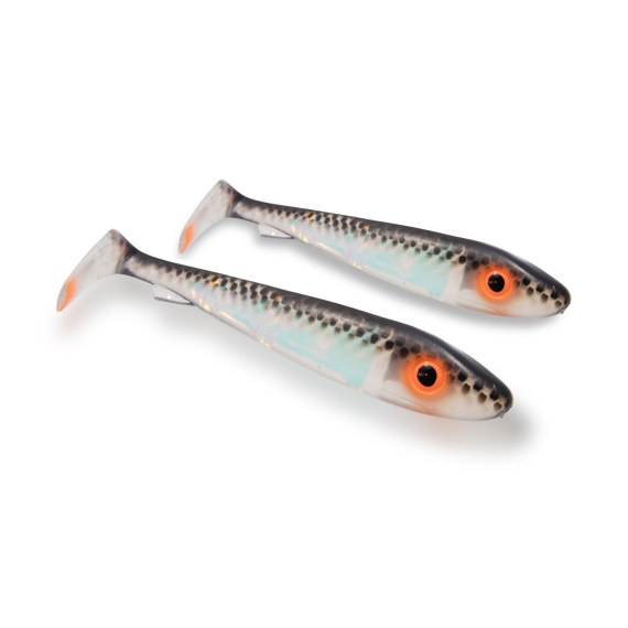 SvartZonker Big McRubber 25cm UV Series (2-pack) - Black Back Flash in the group Lures / Softbaits / Pike Softbaits at Sportfiskeprylar.se (SZ110462)