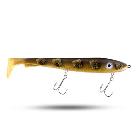 SvartZonker McRubber XL Rigged 30 cm, 215g - Söder Spotted Bullhead in the group Lures / Softbaits / Pike Softbaits at Sportfiskeprylar.se (SZ118100)