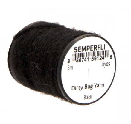 Semperfli Dirty Bug Yarn - Black in the group Hooks & Terminal Tackle / Fly Tying / Fly Tying Material / Yarn & Chenille at Sportfiskeprylar.se (Sem-0950-1001r)