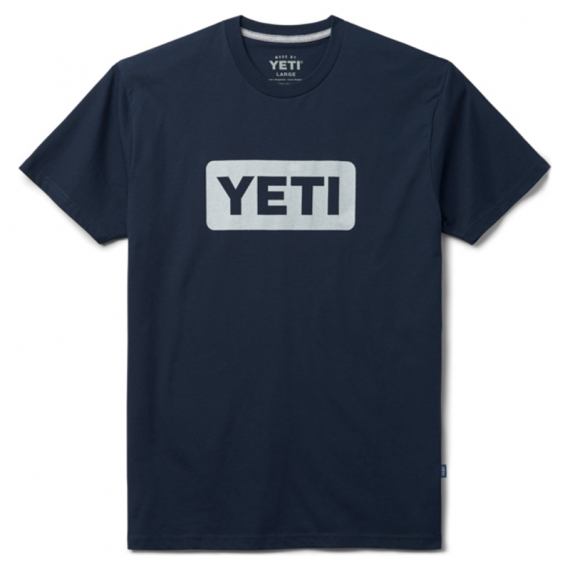 Yeti Logo Badge Premium T-Shirt Navy in the group Clothes & Shoes / Clothing / T-shirts at Sportfiskeprylar.se (T009N-Mr)