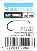 Tiemco 900BL Barbless 20-pack in the group Hooks & Terminal Tackle / Hooks / Fly Tying Hooks at Sportfiskeprylar.se (T900BL-10r)