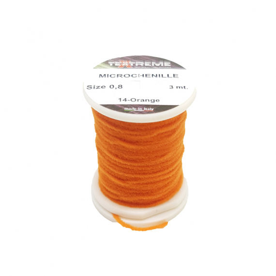 Micro Chenille 0,8mm - Orange in the group Hooks & Terminal Tackle / Fly Tying / Fly Tying Material / Yarn & Chenille at Sportfiskeprylar.se (TE-SMC-14)
