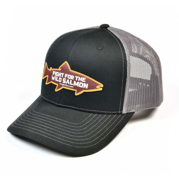 Frödin \'Wild Salmon\' Trucker Hat – Black/Grey in the group Clothes & Shoes / Caps & Headwear / Caps / Trucker Caps at Sportfiskeprylar.se (TH-FBG)