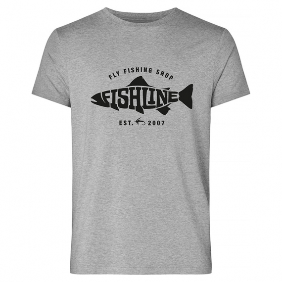 Fishline Fish Logo Men´s 100% Cotton Grey t-shirt in the group Clothes & Shoes / Clothing / T-shirts at Sportfiskeprylar.se (TS2000_FLTL-Sr)