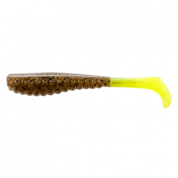 Z-man Swimmin\' Trout Trick 3.5\'\' - Pumpkin/Chartreuse Tail 6pk in the group Lures / Softbaits / Perch Softbaits & Zander Softbaits at Sportfiskeprylar.se (TTPT-48PK6)