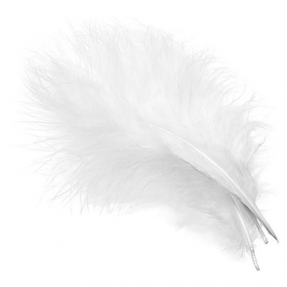 Marabou Plumes - Vit in the group Hooks & Terminal Tackle / Fly Tying / Fly Tying Material / Feathers & Capes / Hackle at Sportfiskeprylar.se (W-MA001)