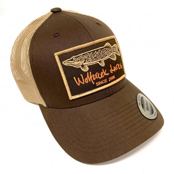 Wolfcreek Pike Patch Trucker Snapback - Brown/Khaki in the group Clothes & Shoes / Caps & Headwear / Caps / Snapback Caps at Sportfiskeprylar.se (WCL-05-CAP-06-BRN-KHK)
