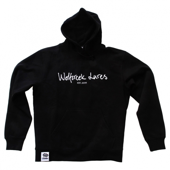 Wolfcreek Lures Classic Logo Hoodie, Black in the group Clothes & Shoes / Clothing / Sweaters / Hoodies at Sportfiskeprylar.se (WCL-05-HOOD-01-BLKr)