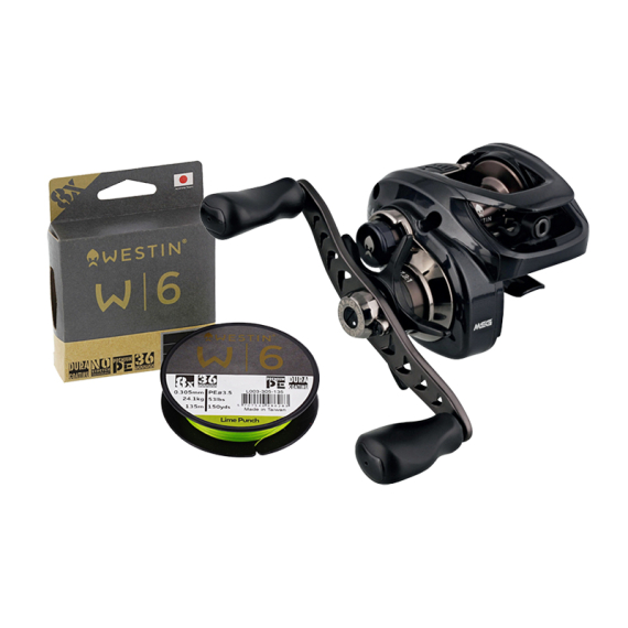 Westin W4-BC Metallic Trooper 7+1BB RH With Westin W6 8-Braid in the group Reels / Baitcasting Reels / Low Profile Reels at Sportfiskeprylar.se (WESTINW4LINEANDREEL)