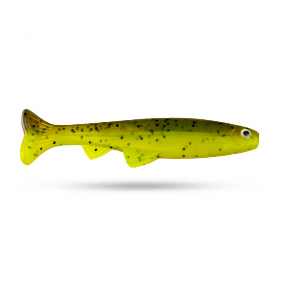 Scout Kicker 9cm (5-pack) - Muddy Chartreuse in the group Lures / Softbaits / Perch Softbaits & Zander Softbaits at Sportfiskeprylar.se (Z-STSK9-4)