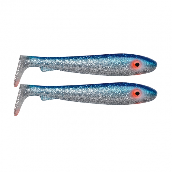 McRubber 21cm (2 pack) - Blå Silver in the group Lures / Softbaits / Pike Softbaits at Sportfiskeprylar.se (ZS100400)