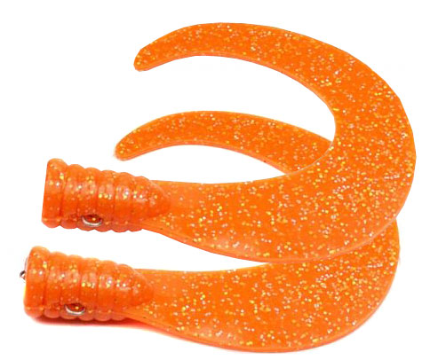 SvartZonker Big Tail (2-pack) - Orange in the group Lures / Softbaits / Extra Tails & Curlys at Sportfiskeprylar.se (ZS101103)