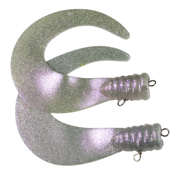 SvartZonker Big Tail (2-pack) - C25 UV White in the group Lures / Softbaits / Extra Tails & Curlys at Sportfiskeprylar.se (ZS101125)