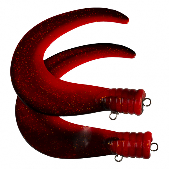 SvartZonker Big Tail (2-pack) - C31 Reverse Black/Fl.Red in the group Lures / Softbaits / Extra Tails & Curlys at Sportfiskeprylar.se (ZS101131)