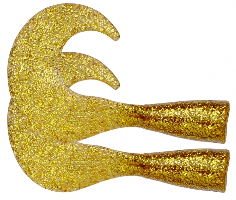Sparetail Zonker Tail, 2-pack (Gold/glitter) in the group Lures / Softbaits / Extra Tails & Curlys at Sportfiskeprylar.se (ZS101402)